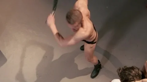 Fisting Central - Wearing mask rushes spanking