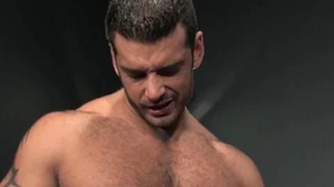Raging Stallion: Hairy Jessy Ares in boots butt fuck rimming