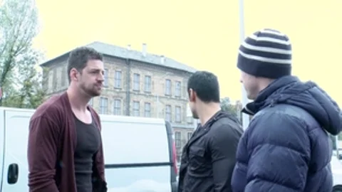 Men: Sultry Outdoors in Budapest's Heat